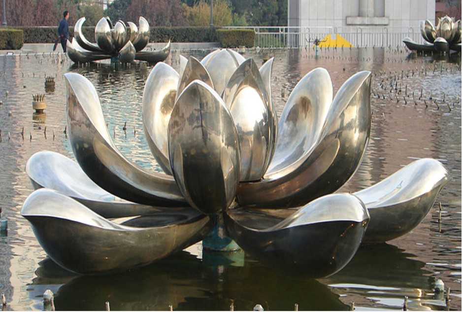 不锈钢荷花雕塑 不锈钢荷花雕塑